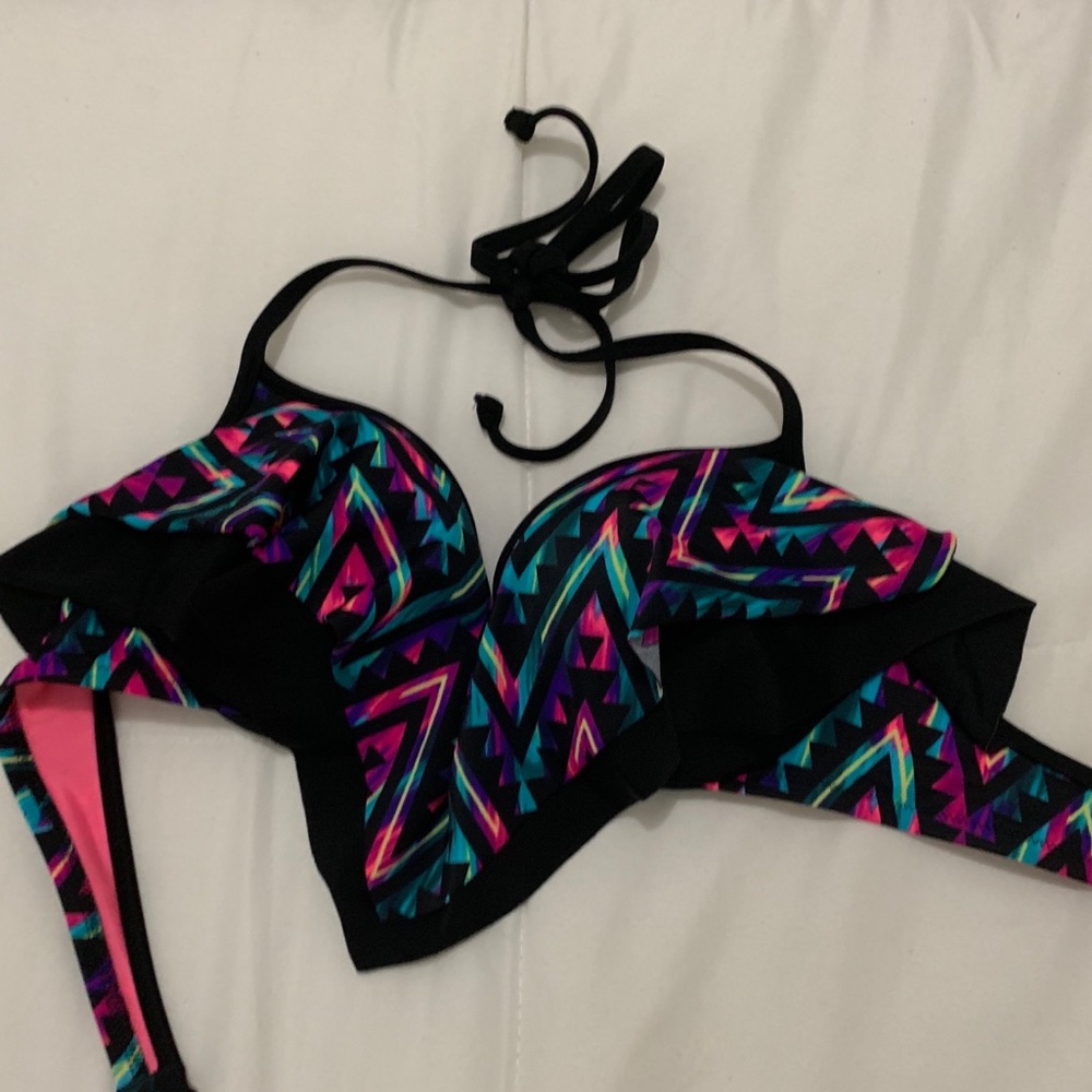 Multi color push up bikini top